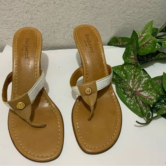 Eric Javits Shoes - ERIC JAVITS' NEW YORK Brown & Gold Sandals 8.5 N